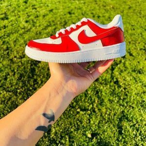 NIKE AIR Force 1 Unisex Women's Men's Color Contrast Custom Sneakers NWB
